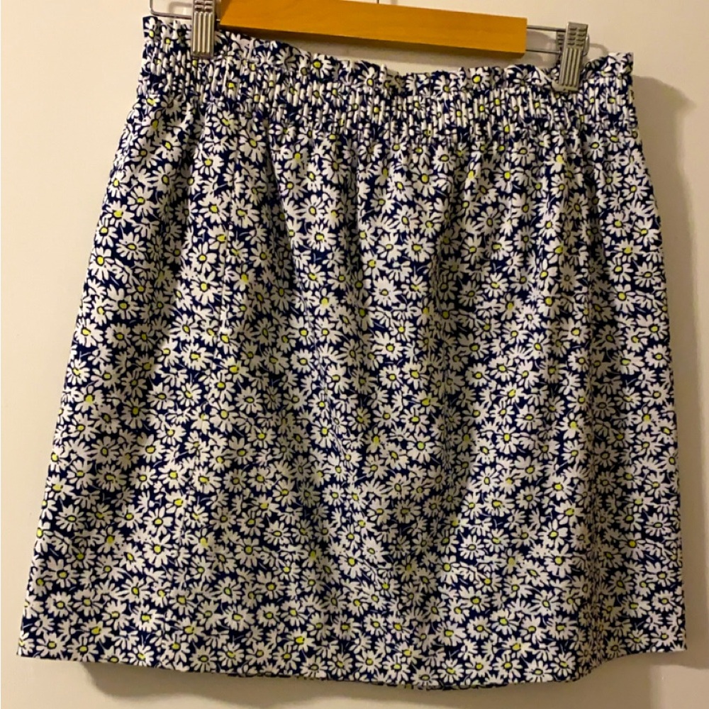 🌼 J. Crew 🌼 Daisy paper bag elastic waist mini skirt 🌼 Size 10
